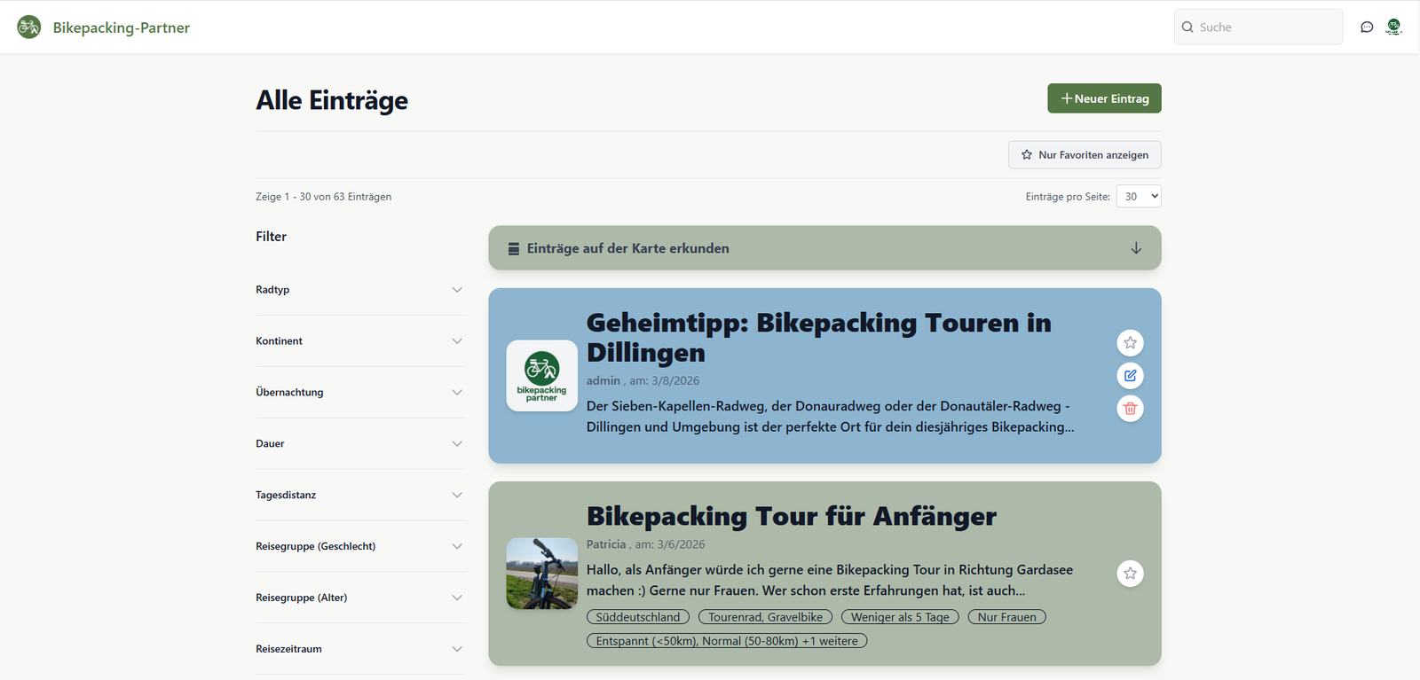 Bikepacking Hervorgehobener Beitrag